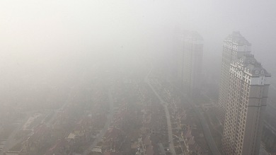 El humo tóxico en China, una 'venda' para las cámaras de vigilancia y de seguridad