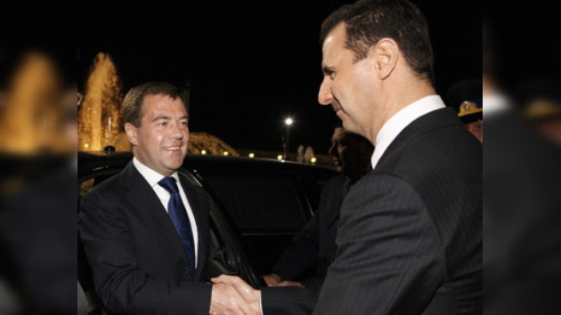 Medvédev planea consolidar los lazos amistosos con Siria