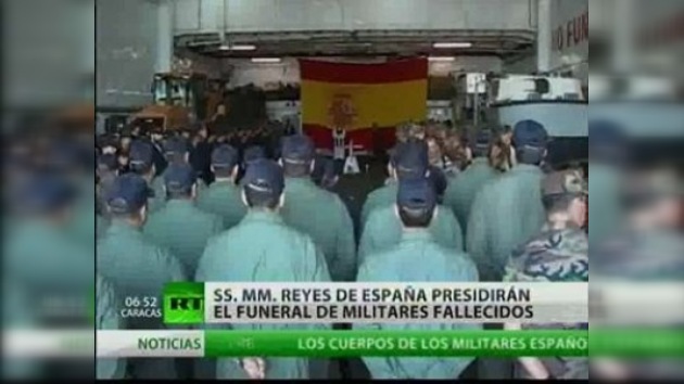 Llegan a España los cuerpos de militares fallecidos en Haití