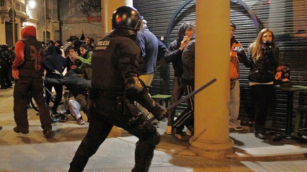 Siete periodistas heridos por policías mientras cubrían una manifestación en Madrid