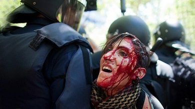 España: carga policial contra los mineros que protestan en Madrid deja varios heridos