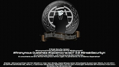 Anonymous ataca a páginas gubernamentales de Guatemala