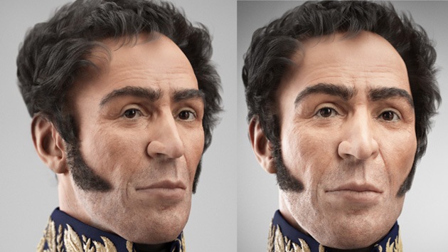 Hugo Chávez presenta la versión en 3D del rostro de Simón Bolívar