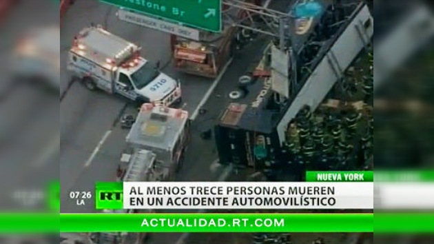 13 personas mueren en un accidente de autobús en Nueva York