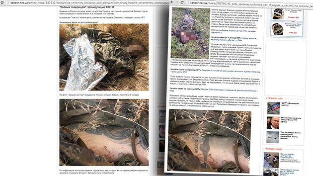 Medio ucraniano aplica Photoshop a la imagen de un cadáver para manipular noticia