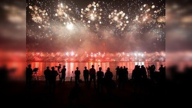 VIDEO: Impresionante espectáculo de fuegos artificiales en Corea del Norte