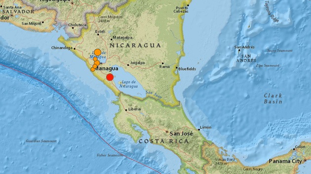 Un sismo de magnitud 6,6 sacude Nicaragua