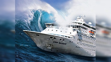 Tres olas gigantes frustraron un crucero en el Mediterráneo