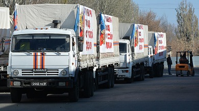 El sexto convoy ruso de ayuda humanitaria llega a Lugansk