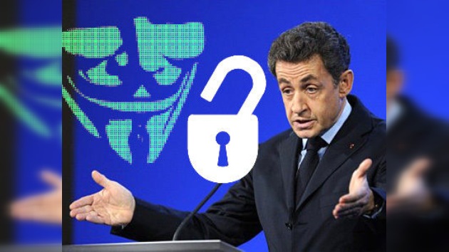 Anonymous 'asalta' el Elíseo tras saludar Sarkozy el cierre de Megaupload
