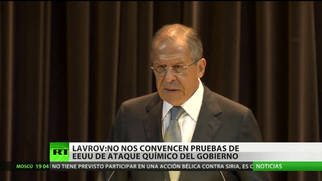 Lavrov: "Datos de EE.UU. sobre el uso de armas químicas en Siria no son concretos"