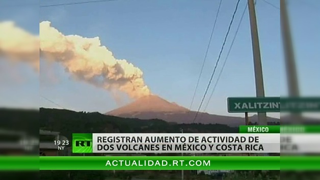 Volcanes calientan los cielos de México y Costa Rica