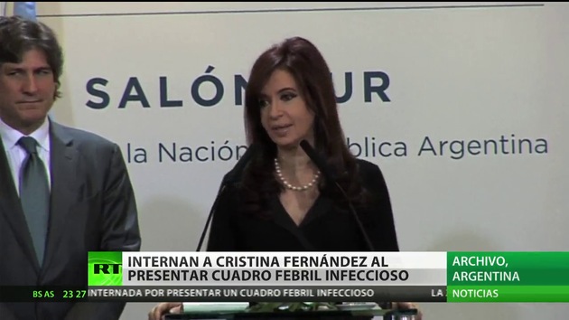 Hospitalizan a la presidenta de Argentina por un cuadro febril