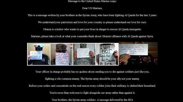 "Unión entre Obama y Al Qaeda": Atacan el sitio web de los marines de EE.UU.