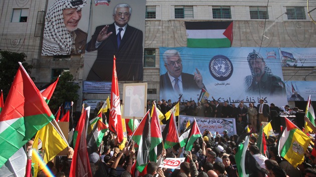 Video: Gran marcha en Palestina a favor de la elevación del estatus en la ONU