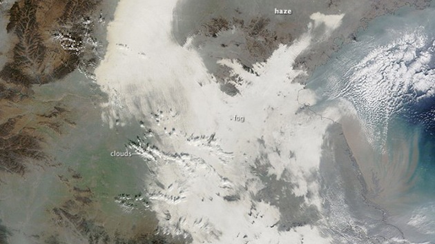 La contaminación en China es tan grave que se ve incluso desde el espacio