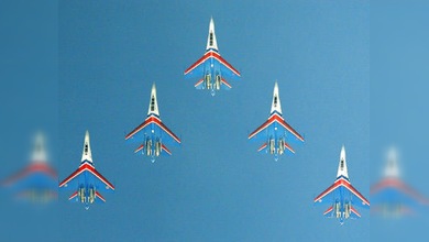 El grupo de vuelos acrobáticos 'Russkie Vítiazi' cumple 20 años
