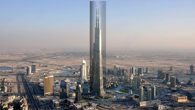 Imágenes: Quieren cubrir el edificio más alto del mundo con una película reflexiva