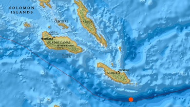 Emiten una alerta de tsunami tras un terremoto de magnitud 7,6 en las Islas Salomón