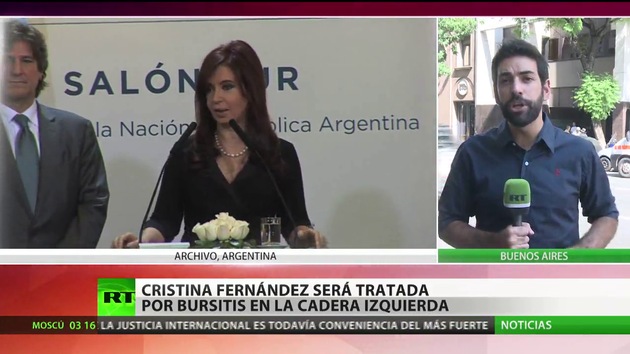 Cristina Fernández de Kirchner será tratada por bursitis