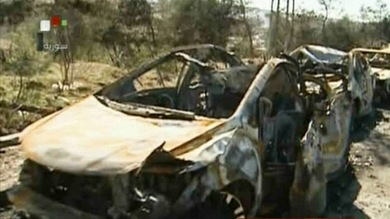 La televisión siria muestra imágenes de las consecuencias del presunto ataque israelí