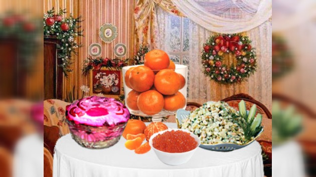 Mandarinas, ensalada rusa y cava – platos rusos principales de fin de año