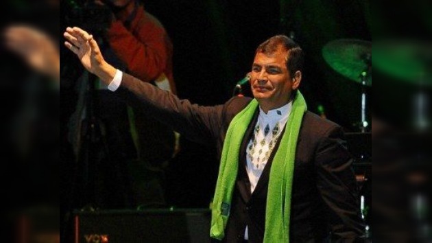 Rafael Correa llena un estadio para festejar su quinto aniversario en el poder