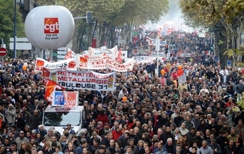 Toda Francia protesta contra la reforma del sistema de pensiones