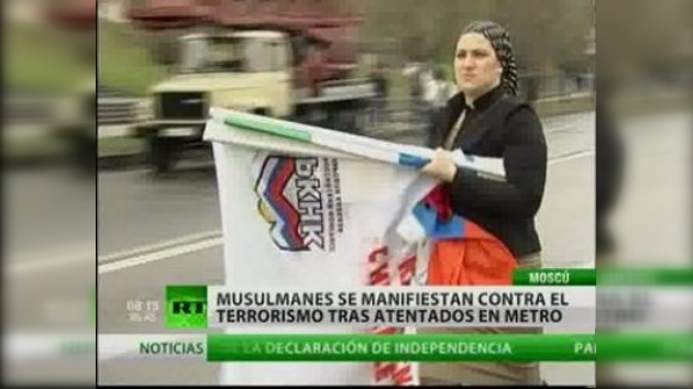Los musulmanes de Moscú se manifiestan contra la violencia
