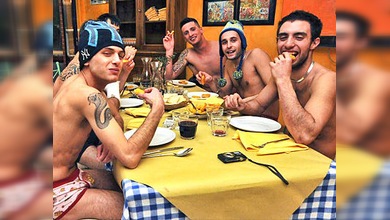 Crisis a la italiana: cene gratis y...¡en calzones!