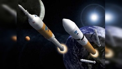 El cohete a la Luna está suspendido, no obstante ¡se mueve!