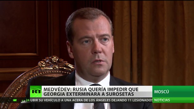 Medvédev a RT: "No hubo una guerra entre Rusia y Georgia, sino imposición de la paz"