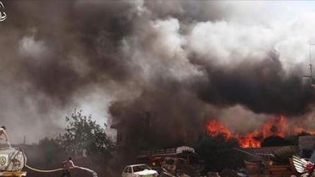 Wie die BILD-Zeitung brennende Munitions- und Treibstofflager der FSA zu „Assads Chemiebomben-Angriff“ umdichtet