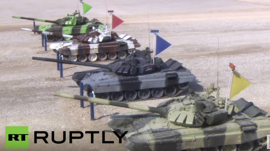 Live internationale Armeespiele in Russland – Halbfinale im Panzer-Biathlon