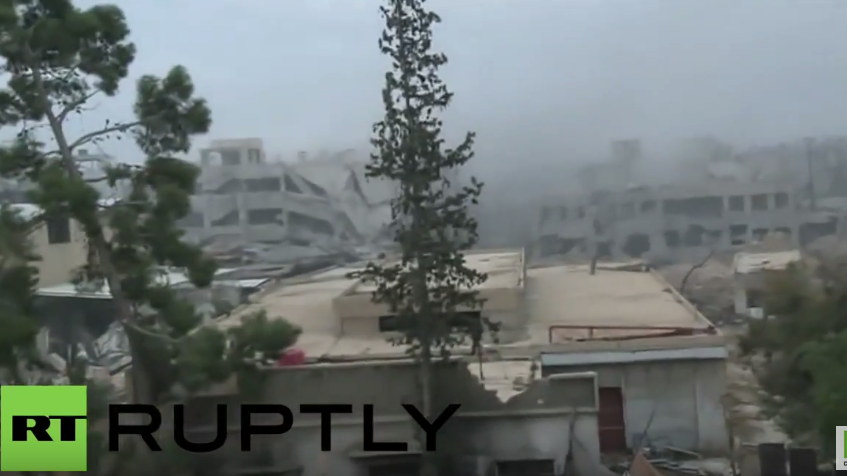 Syrien: Mörsergeschoss schlägt fünf Meter neben RT-Crew ein