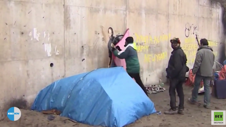 War das sein Plan? Banksy-Bild im „Dschungel von Calais“ lässt die Kasse der Flüchtlinge klingeln