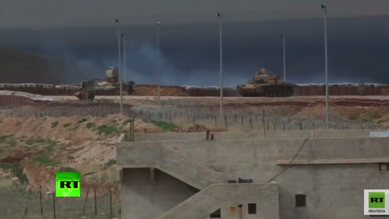 Türkische Panzer & Artillerie konzentrieren sich an Grenze zu Syrien in der Nähe von Kobane
