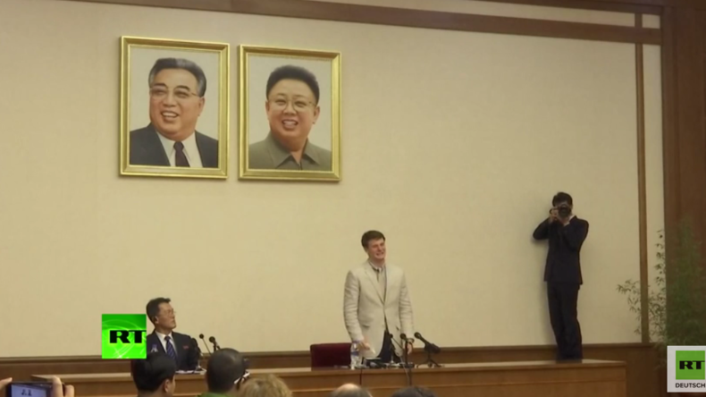 Pjöngjang: Da kullern die Tränen - US-Student beim Stehlen eines nordkoreanischen Posters erwischt 