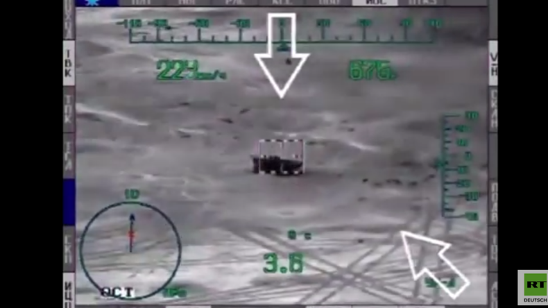Einzigartiges Video: Russlands Panzerabwehrhubschrauber „Mi-28N“ zerstört IS-Objekte nahe Palmyra
