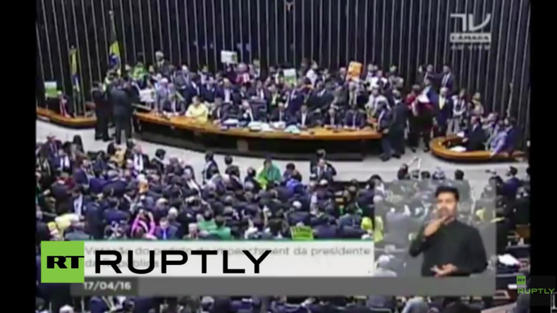 Live: In Brasilien stimmt der Nationalkongress über Amtsenthebungsverfahren für Rousseff ab