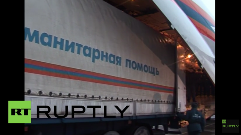 Russisches Katastrophenschutzministerium sendet 30 Tonnen Hilfsgüter nach Ecuador für Erdbebenopfer