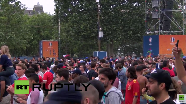  Live von Pariser Fanzone zum EM-2016 Eröffnungsspiel: Frankreich gegen Rumänien