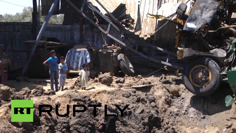 Palästina: Mehrere Gebäude nach israelischen Luftangriffen auf den Gazastreifen zerstört