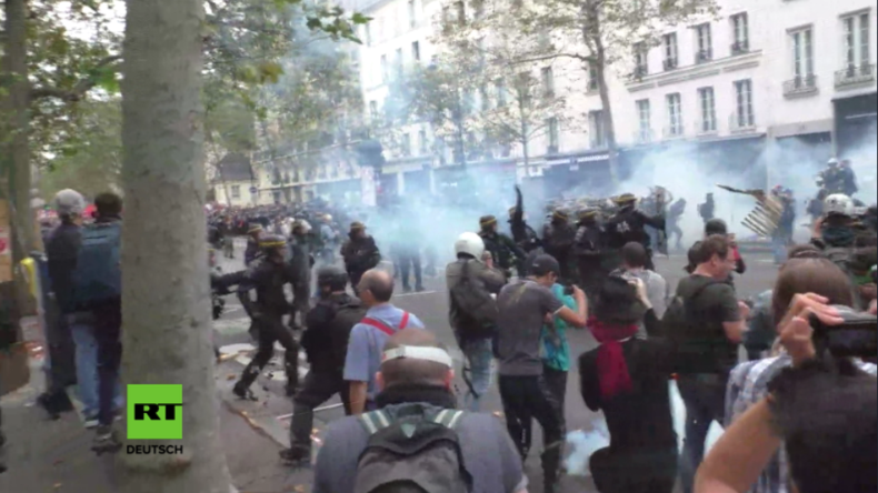 Chaos in Paris - Massive Ausschreitungen bei Protest Tausender gegen Arbeitsrechtsreformen