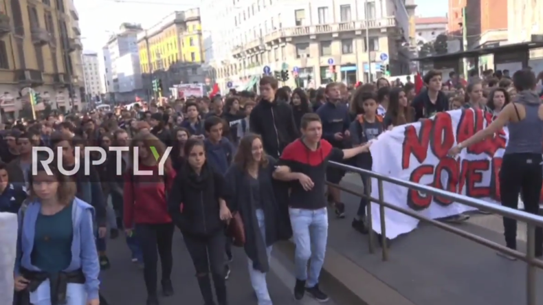 Live: Landesweite Proteste in Italien gegen Bildungskürzungen und Sparpolitik