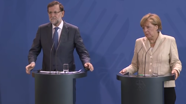 Live: Bundeskanzlerin Merkel und spanischer Ministerpräsident Rajoy geben gemeinsame Pressekonferenz