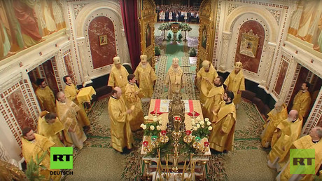 Russisch-orthodoxe Heiligabend-Messe in der Christ-Erlöser-Kathedrale