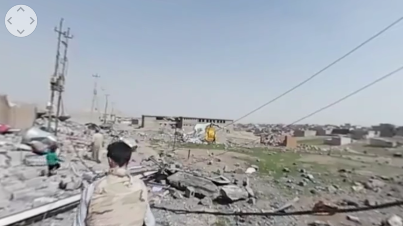Zerstörung im Westen Mossuls nach Luftangriffen gegen den IS: 