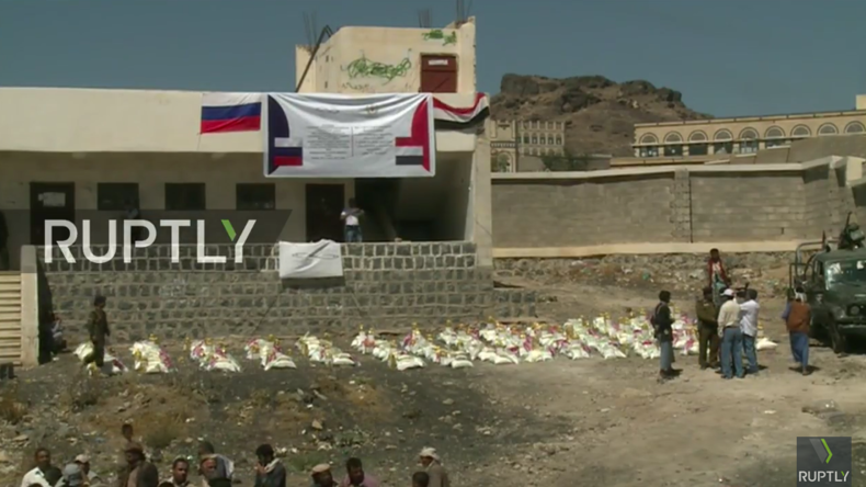 Live: Russische humanitäre Mission liefert Hilfsgüter im Jemen aus