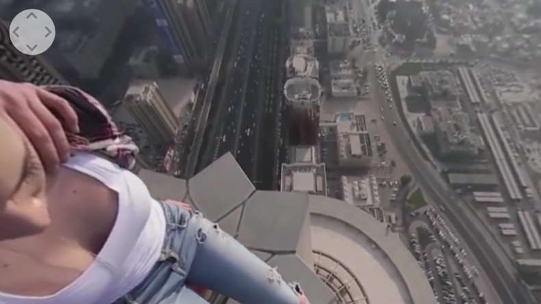 Russischer Roofer entführt Freundin auf den Jahrtausend-Turm in Dubai. 